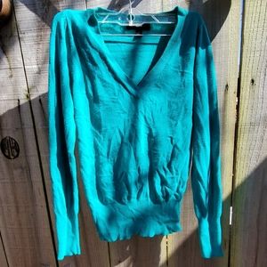 Teal V-Neck sweater Small